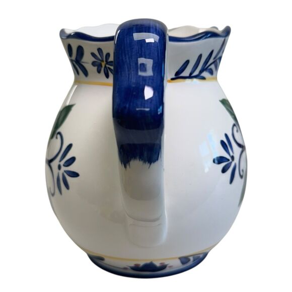 Talavera By Whole Home Floral Ceramic 64 oz Pitcher w/Handle Retired Blue Green - Picture 5 of 7